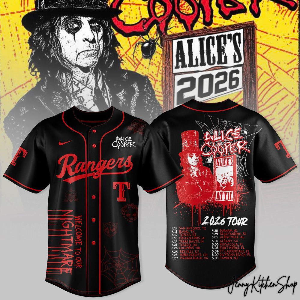 Texas Rangers x Alice Cooper Tour 2026 Limited Jersey