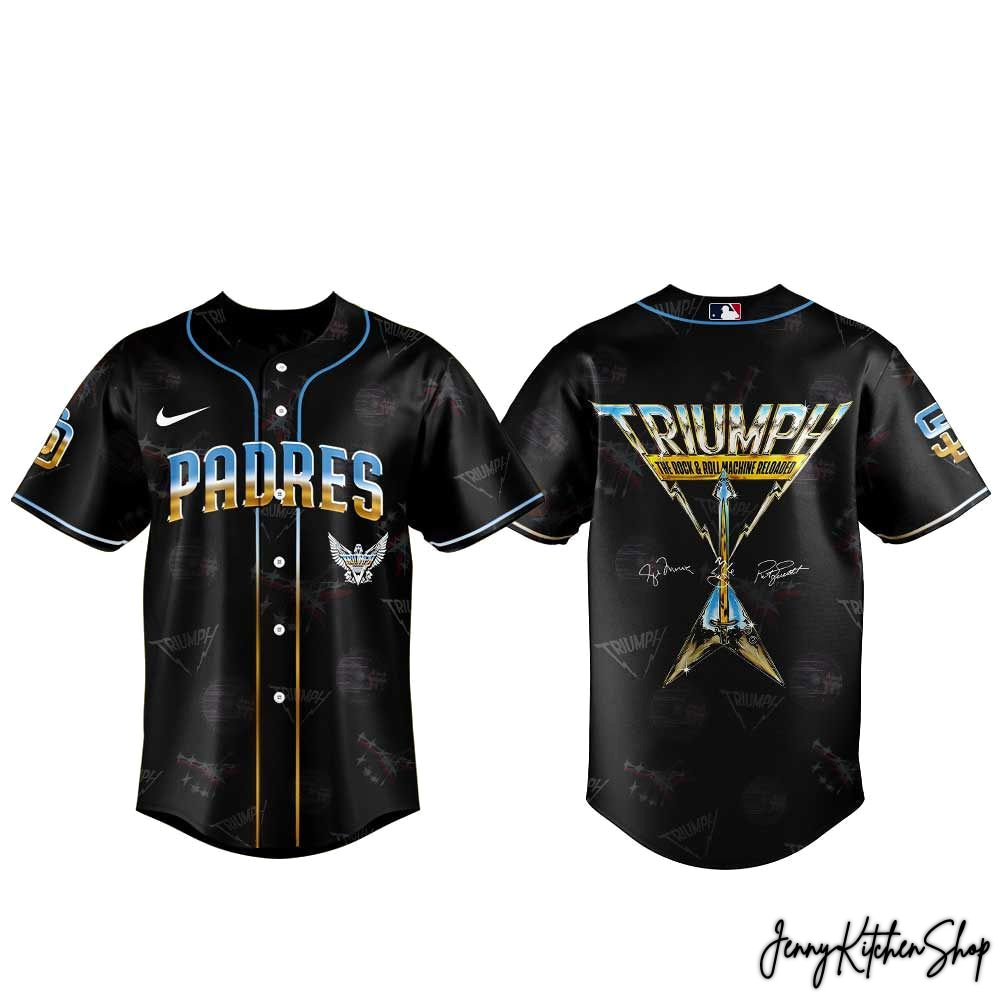 The Rock & Roll Machine Reloaded Tour 2026 San Diego Padres x Triumph Jersey