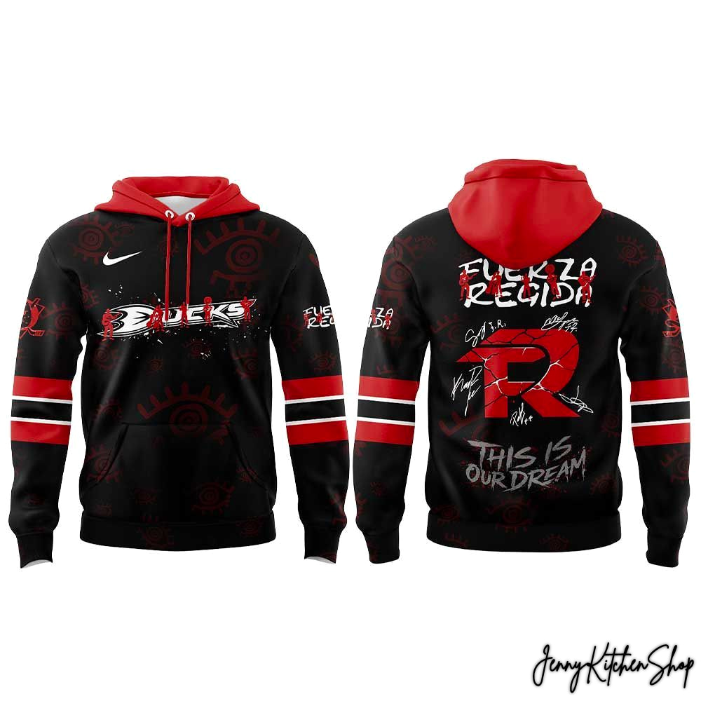 This is our Dream Stadium Tour 2026 Anaheim Ducks x Fuerza Regida Hoodie