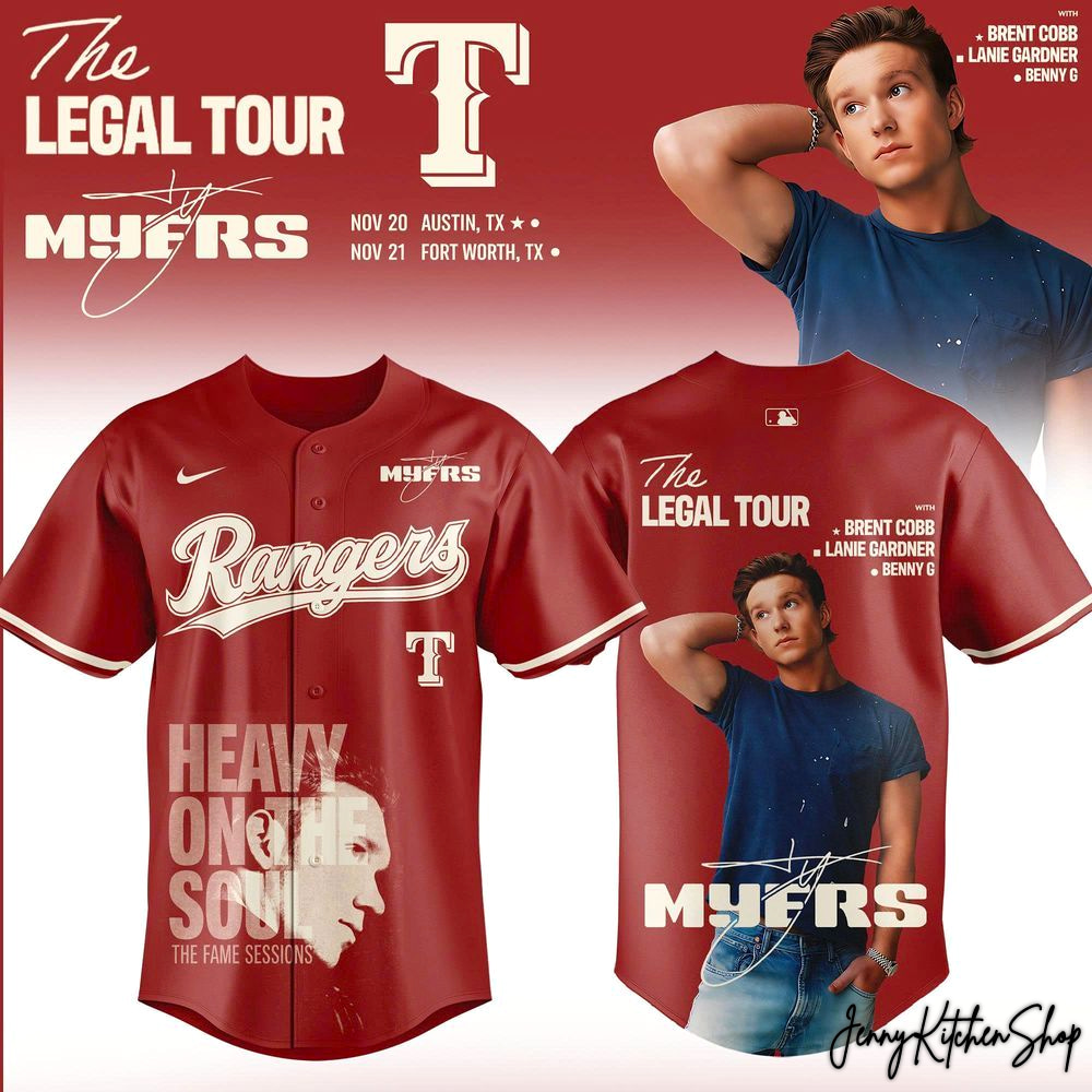 Ty Myers x Texas Rangers 2026 The Legal Tour Limited Jersey