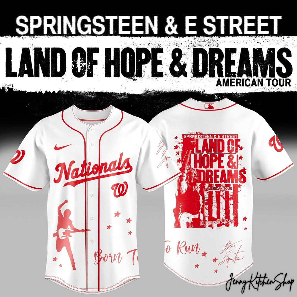 Washington Nationals x Bruce Springsteen & The E Street Land Of Hope & Dreams Tour Jersey