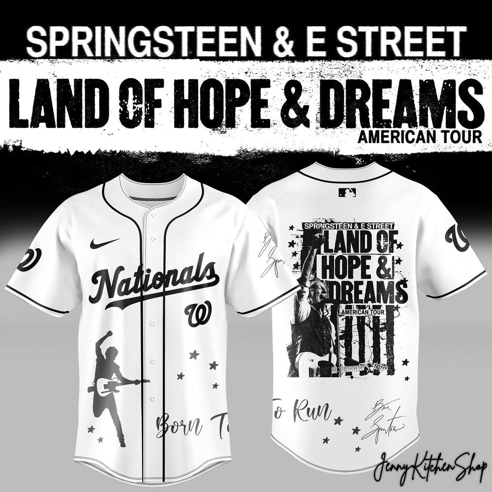 Washington Nationals x Bruce Springsteen & The E Street Land Of Hope & Dreams Tour Jersey