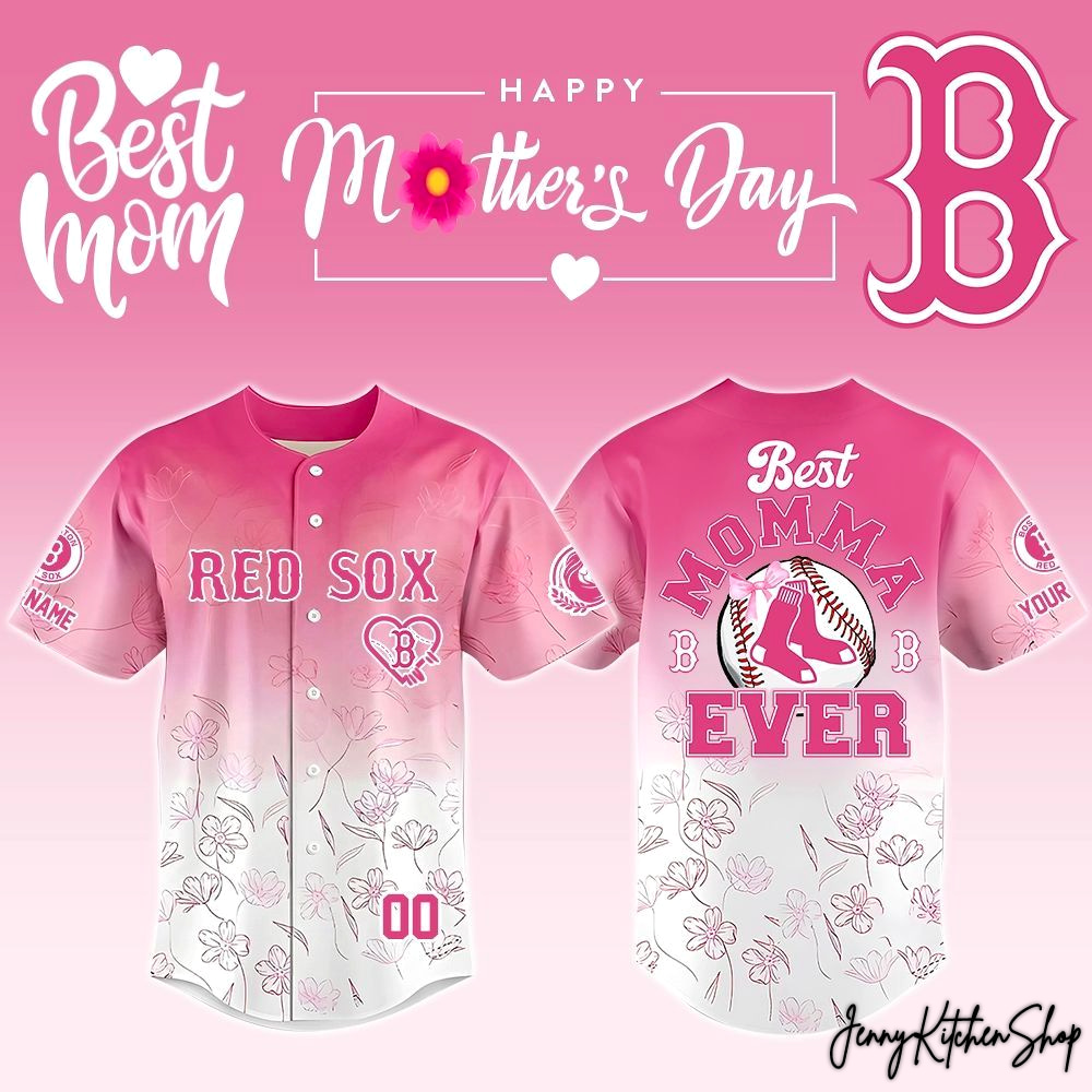 Boston Red Sox Happy Mother Day 2026 Mom Fans Red Sox Jersey
