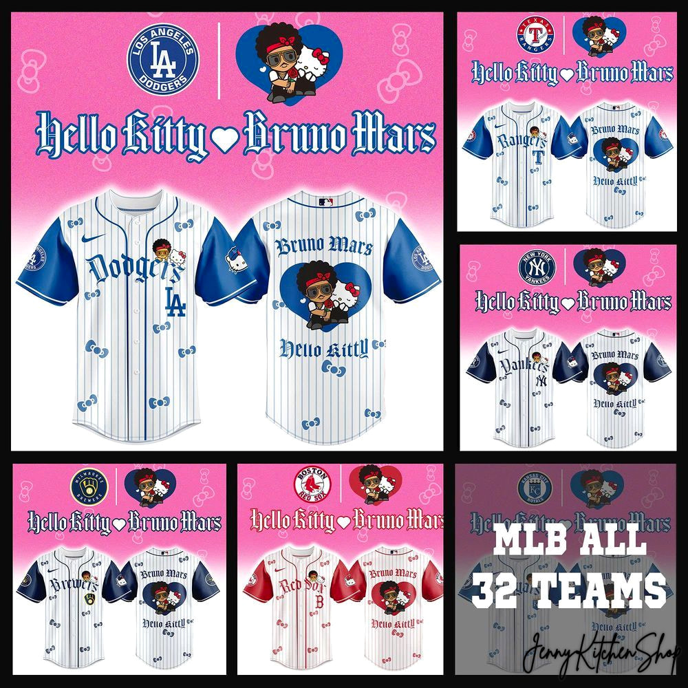 Bruno Mars x Hello Kitty 2026 MLB Baseball Jersey