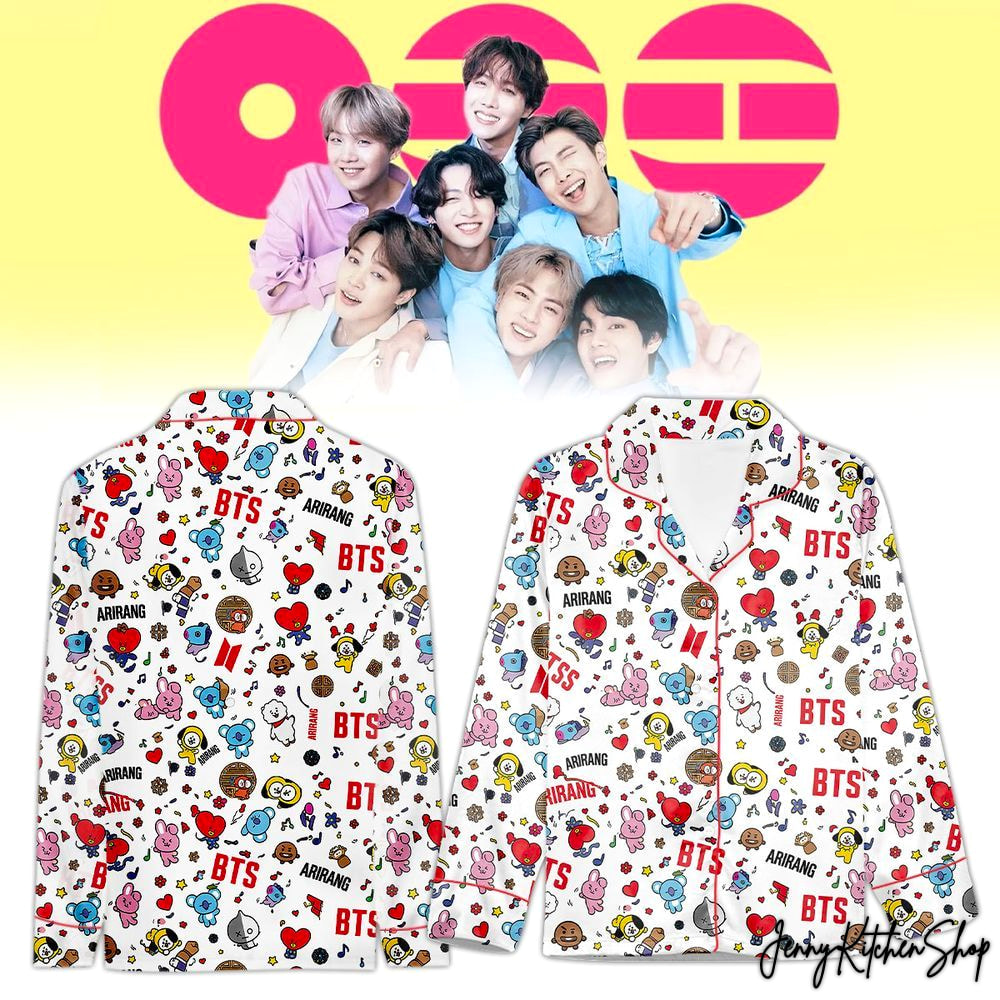 BTS Arirang Cute Chibi For Fans 2026 Limited Pajamas Set BTS Arirang Cute Chibi For Fans 2026 Limited Pajamas Set