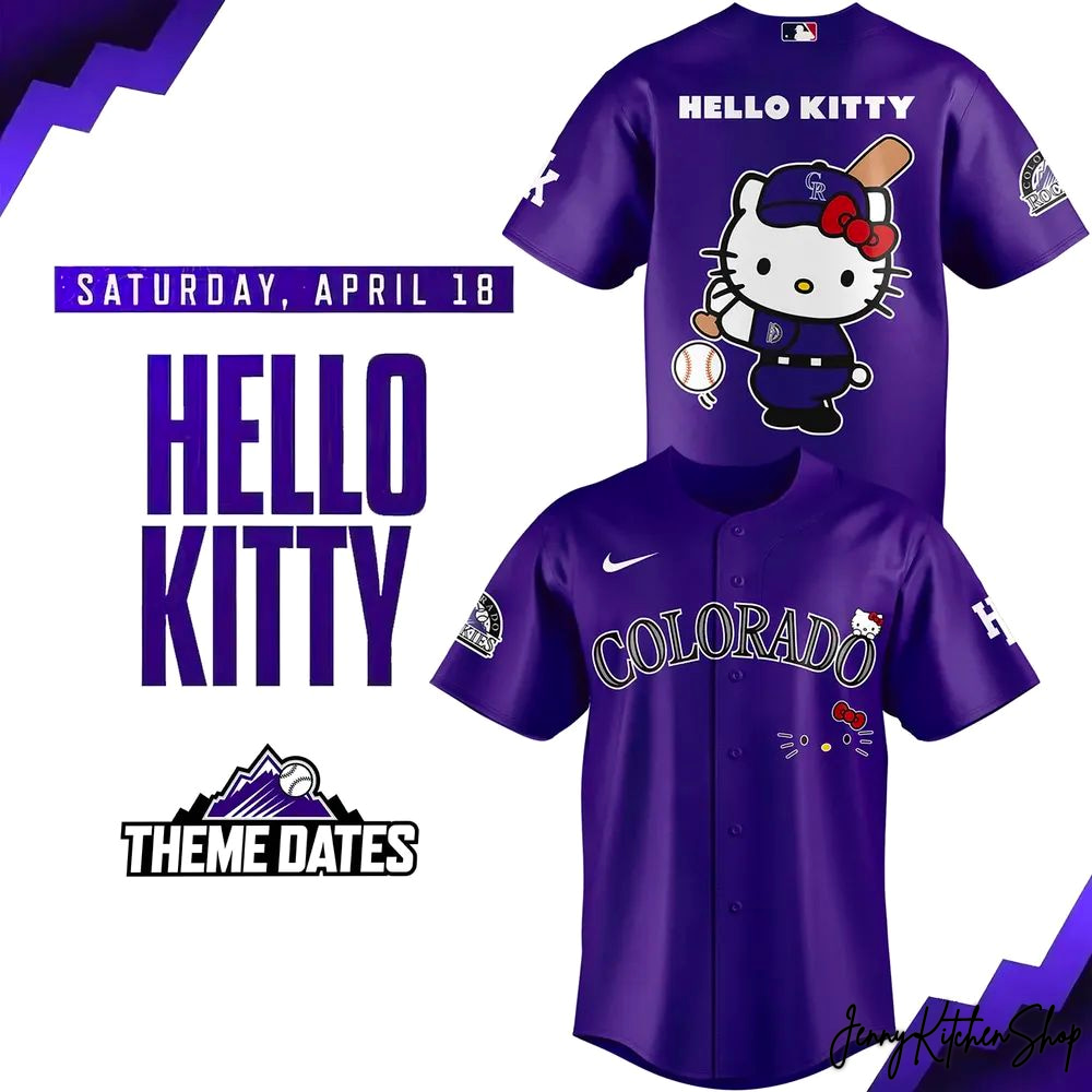 Colorado Rockies Hello Kitty 2026 Special Purple Jersey