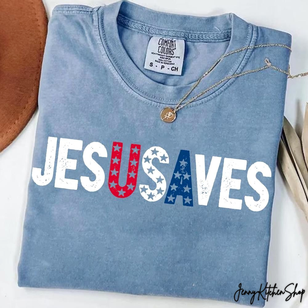 Jesus Saves USA Christian 4th of July Shirt