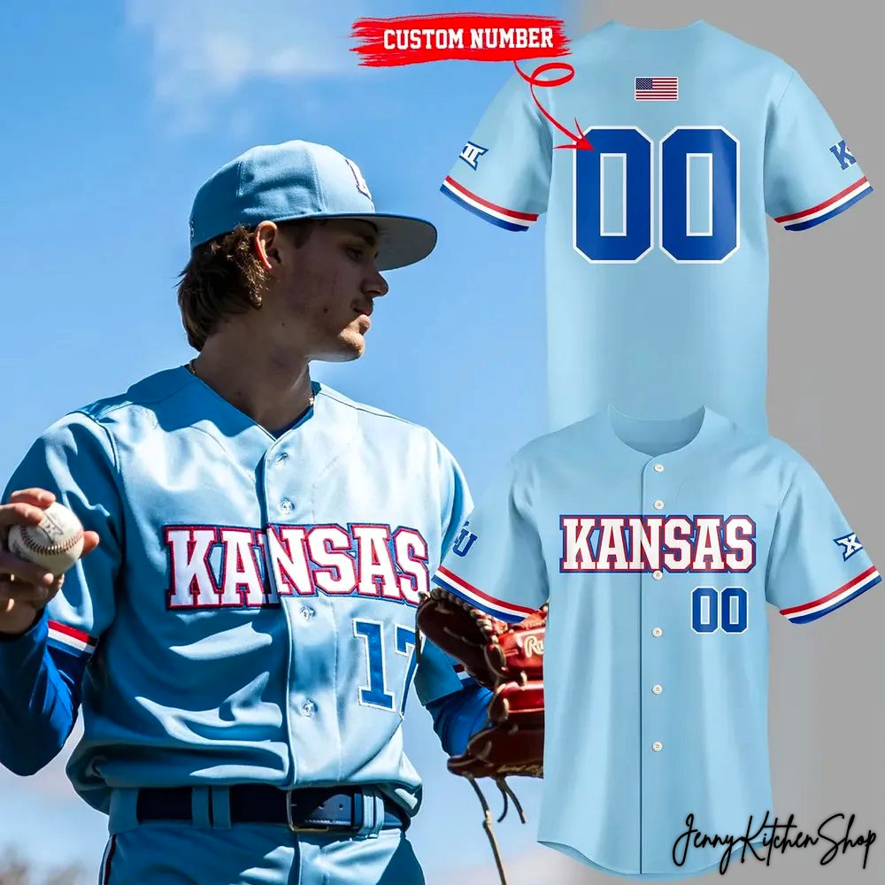 Kansas Jayhawks Powder Blue Uniform 2026 Jersey Kansas Jayhawks Powder Blue Uniform 2026 Jersey