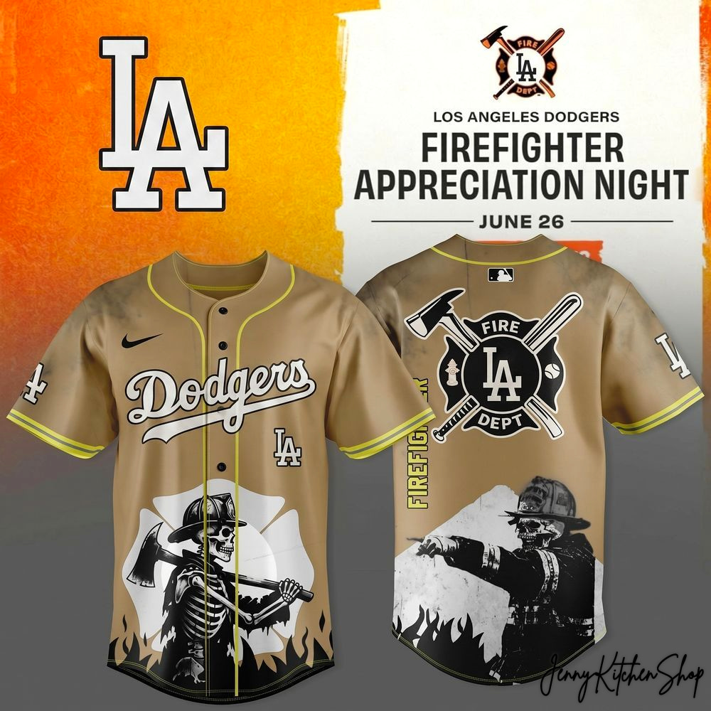 Los Angeles Dodgers Firefighter Appreciation Night 2026 Limited Baseball Jersey