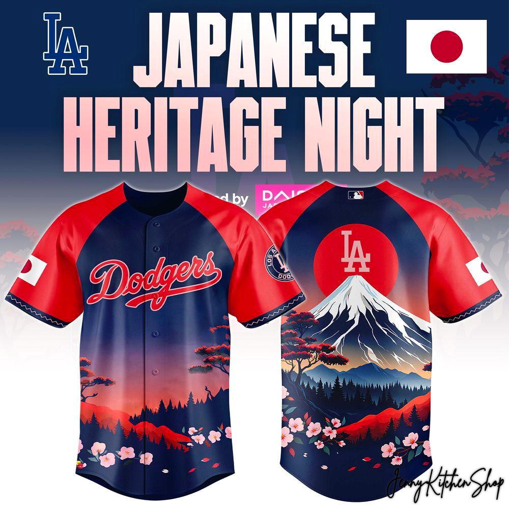 Los Angeles Dodgers Japanese Heritage Night 2026 Baseball Jersey