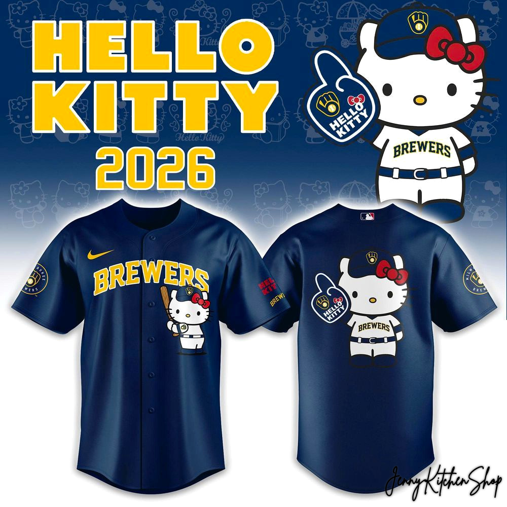 Milwaukee Brewers x Hello Kitty 2026 Line Pink Limited Jersey