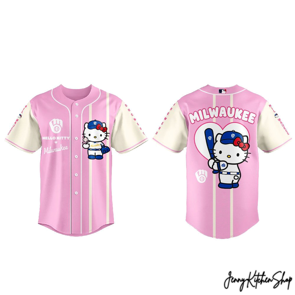 Milwaukee Brewers x Hello Kitty 2026 Line Pink Limited Jersey