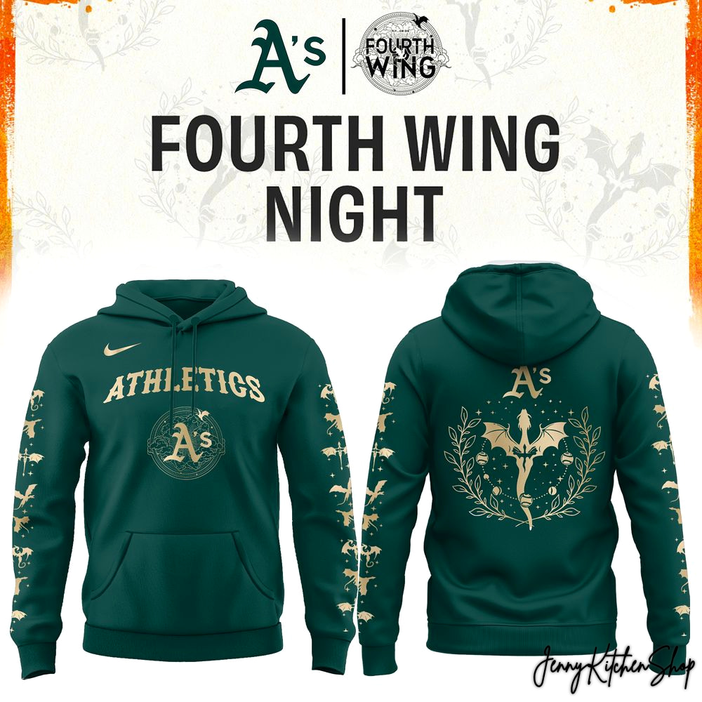Oakland Athletics Fourth Wings Night 2026 Limited Hoodie Oakland Athletics Fourth Wings Night 2026 Limited Hoodie
