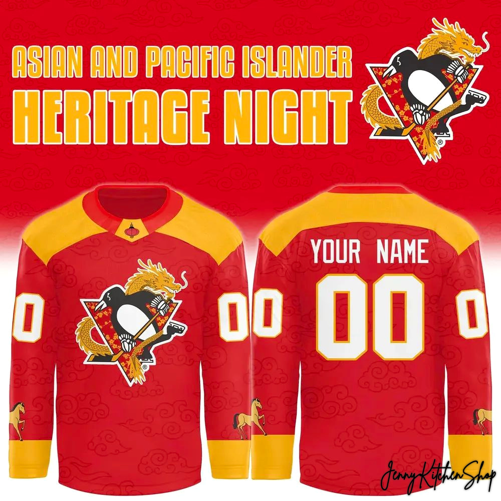 Pittsburgh Penguins Asian Pacific Islander API Day 2026 Hockey Jersey Pittsburgh Penguins Asian Pacific Islander API Day 2026 Hockey Jersey