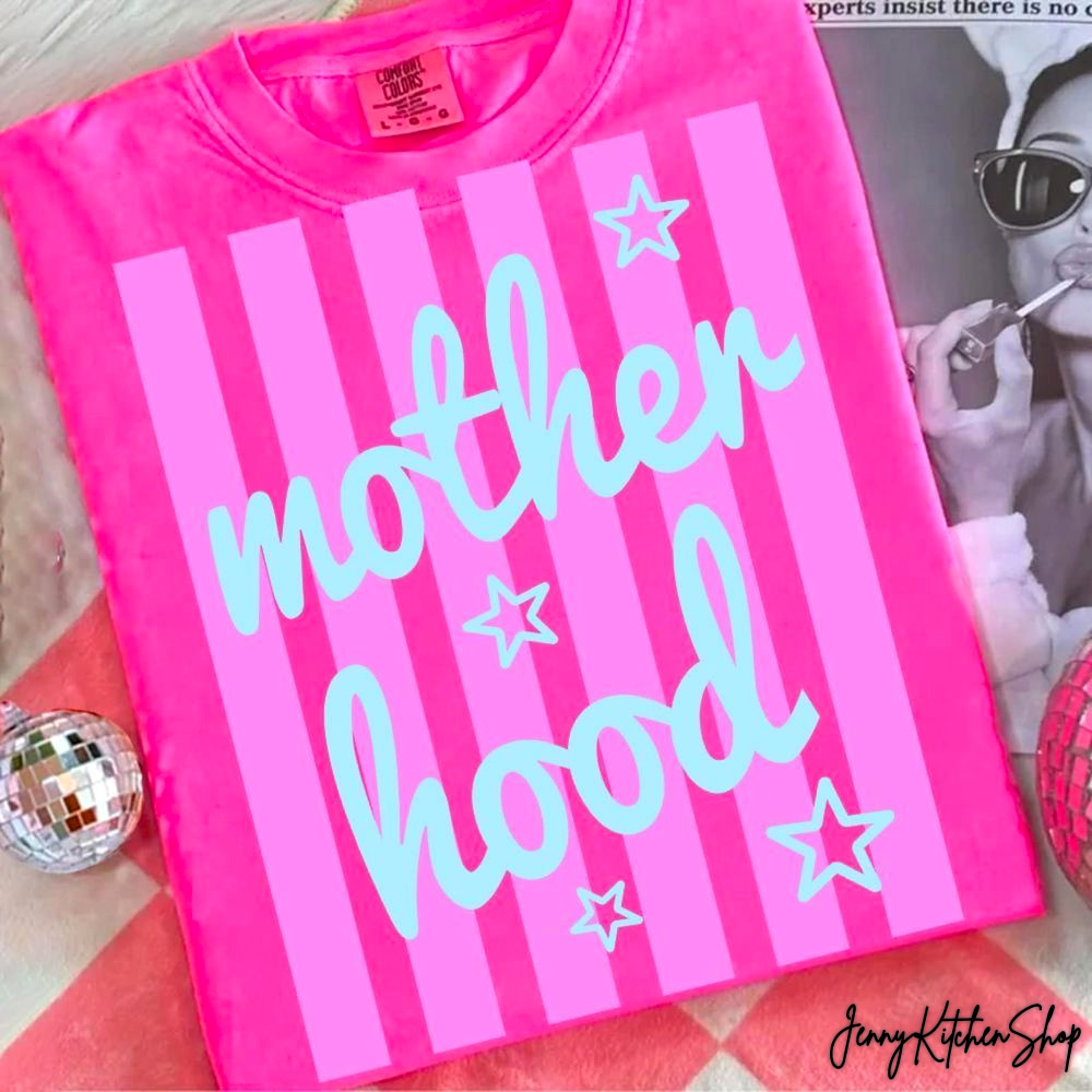 Retro Striped Mama Tired Moms Club, Half Mom Half Coffee Shirt