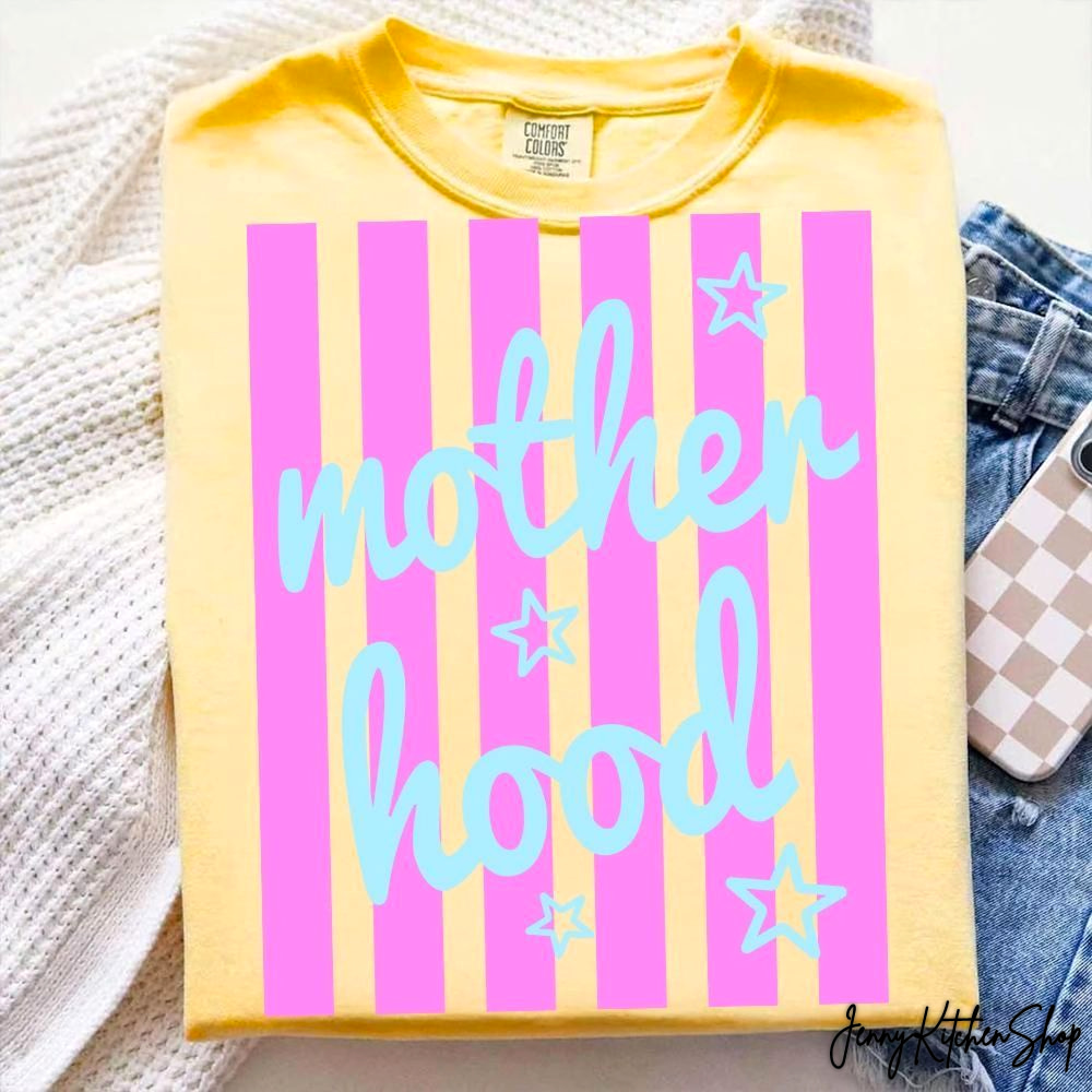 Retro Striped Mama, Tired Moms Club Sublimation Design, Half Mom Half Coffee Shirt