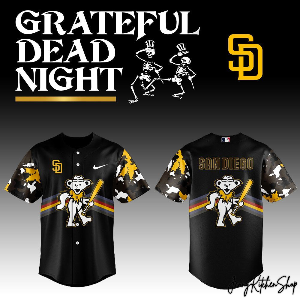 San Diego Padres Grateful Dead Night 2026 Baseball Jersey