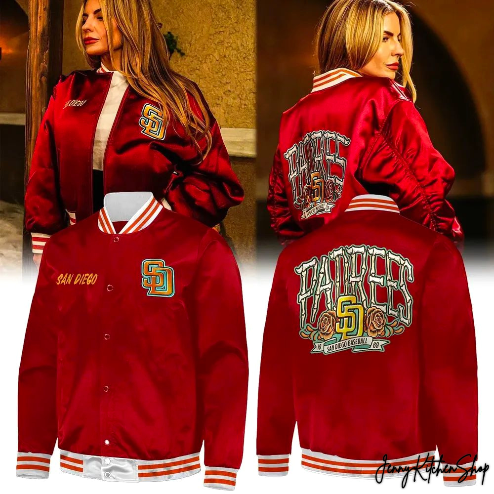 San Diego Padres Obsidian 2026 City Connect Red Baseball Jacket