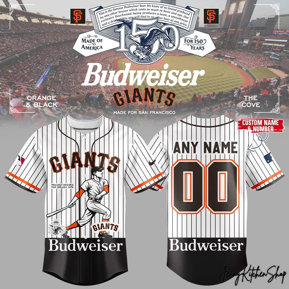 San Francisco Giants Budweiser 150 Years Jersey