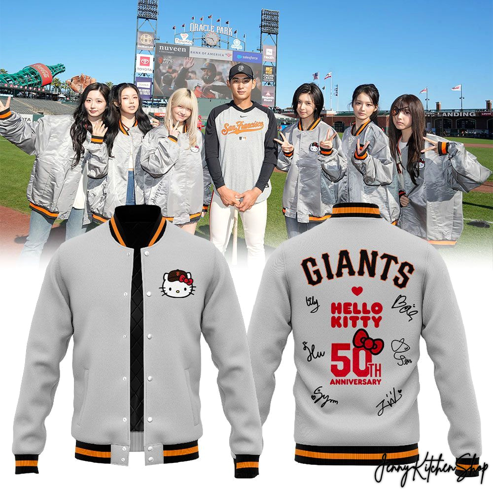 San Francisco Giants x NMIXX Hello Kitty 50th Anniversary 2026 Jacket