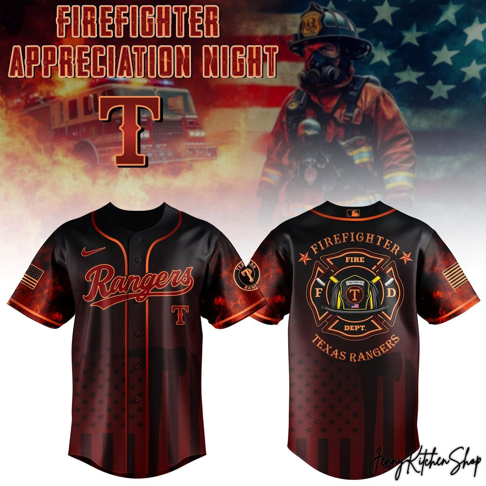 Texas Rangers x Firefighter Appreciation Night 2026 Jersey