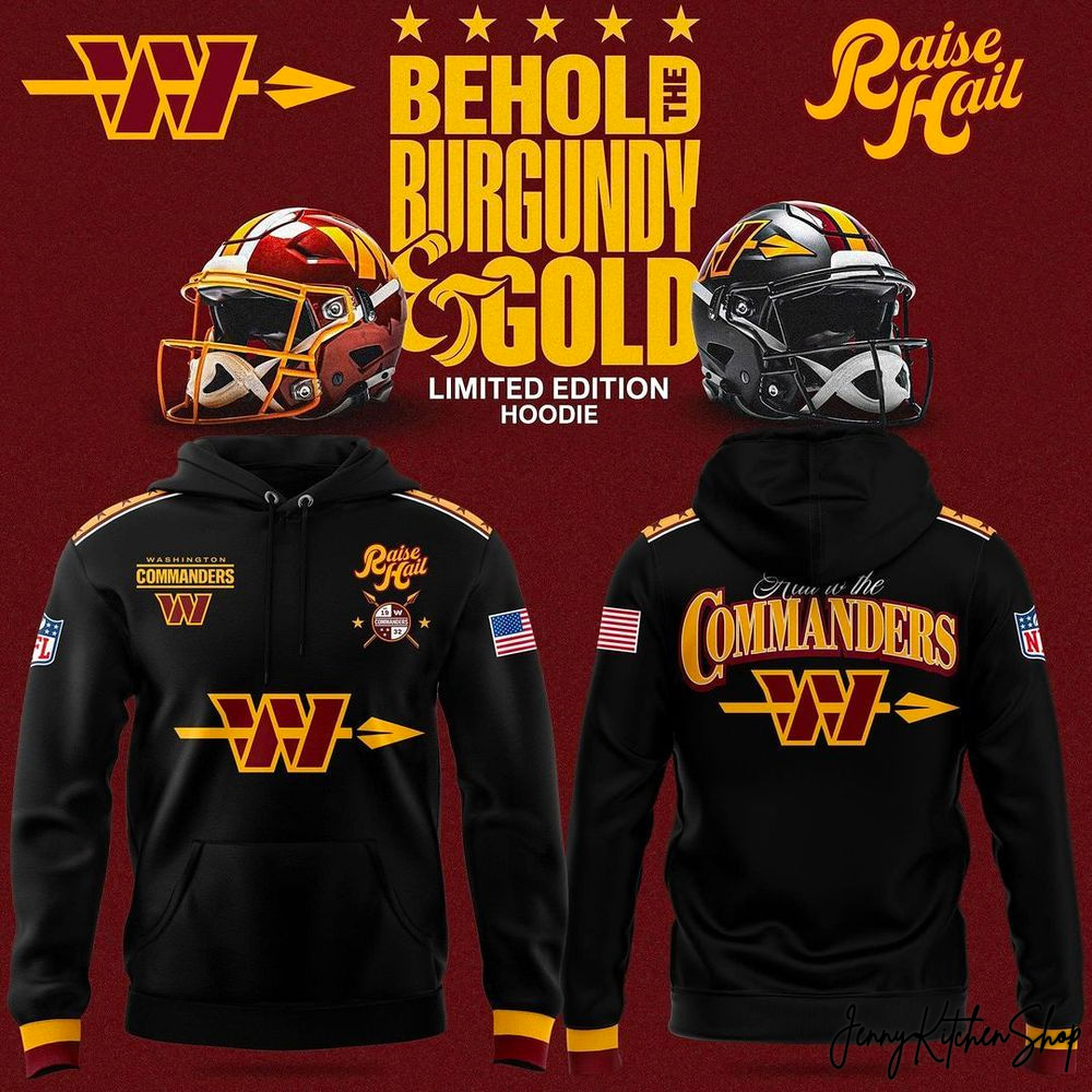 Washington Commanders 2026 Behold Burgundy Gold Limited Hoodie