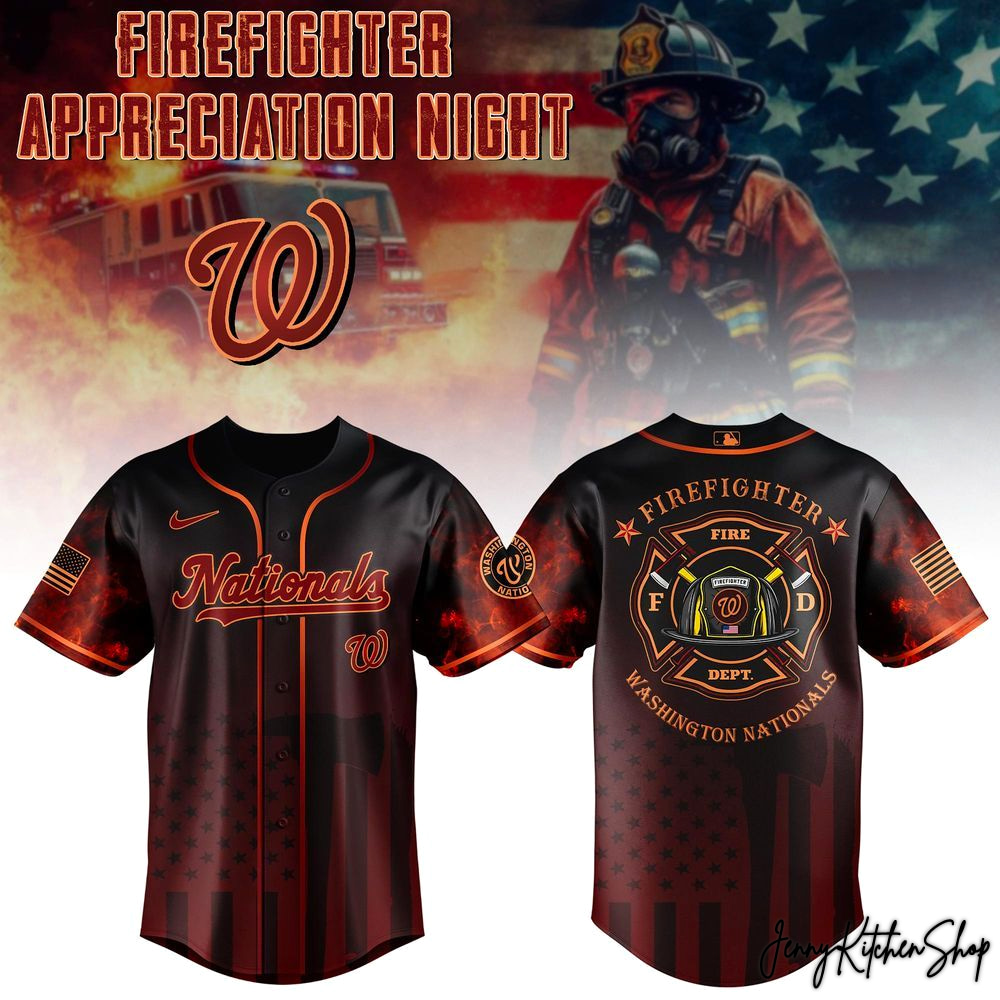 Washington Nationals Firefighter Appreciation Night 2026 Jersey