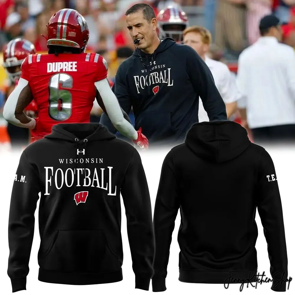 Coach Luke Fickell Wisconsin Badgers Football Hoodie